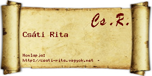 Csáti Rita névjegykártya