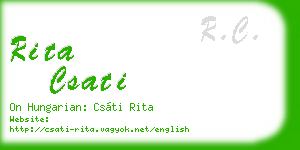 rita csati business card